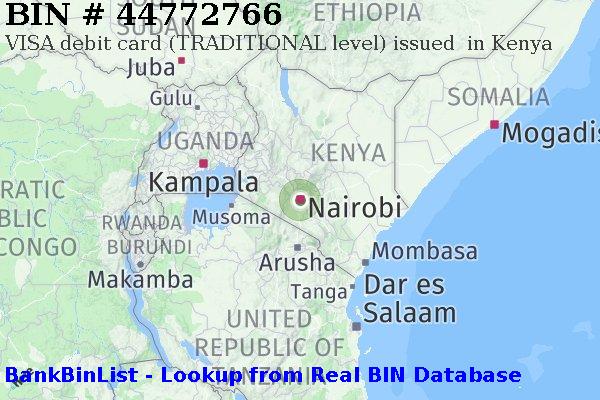 BIN 44772766 VISA debit Kenya KE