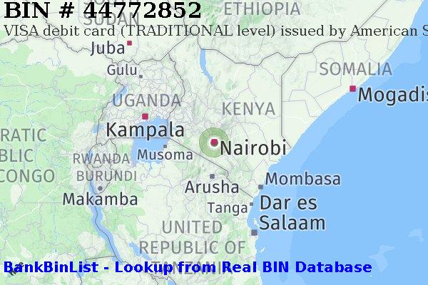 BIN 44772852 VISA debit Kenya KE