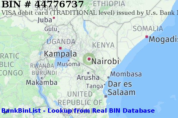 BIN 44776737 VISA debit Kenya KE