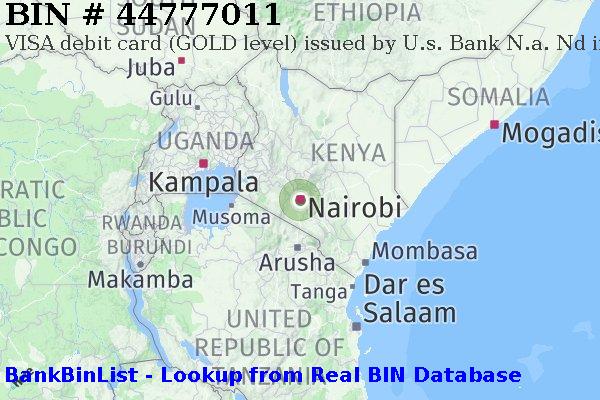 BIN 44777011 VISA debit Kenya KE