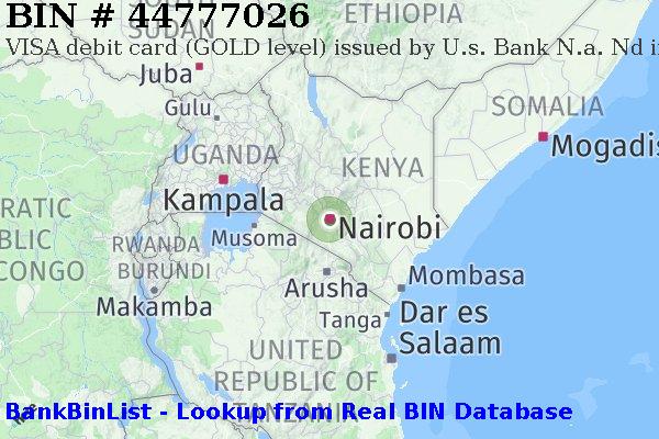 BIN 44777026 VISA debit Kenya KE