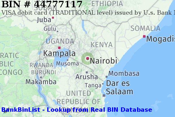 BIN 44777117 VISA debit Kenya KE