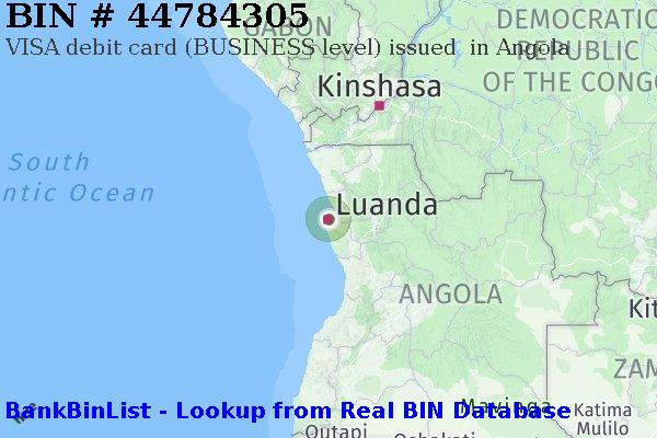 BIN 44784305 VISA debit Angola AO
