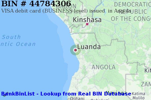 BIN 44784306 VISA debit Angola AO