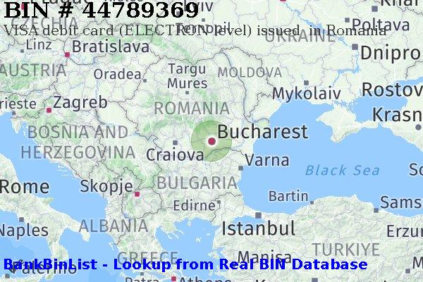 BIN 44789369 VISA debit Romania RO