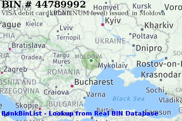 BIN 44789992 VISA debit Moldova MD