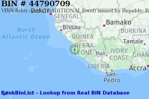 BIN 44790709 VISA debit Sierra Leone SL
