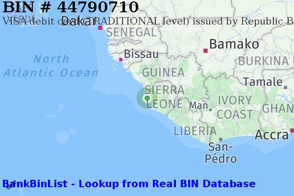 BIN 44790710 VISA debit Sierra Leone SL