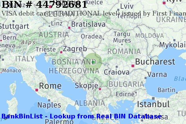BIN 44792681 VISA debit Serbia RS