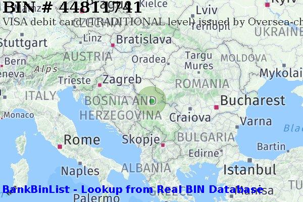 BIN 44811741 VISA debit Serbia RS