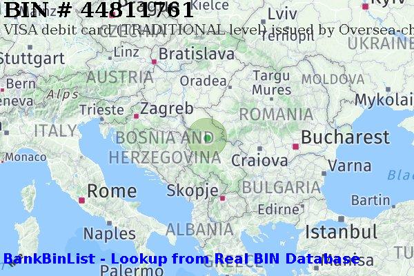BIN 44811761 VISA debit Serbia RS