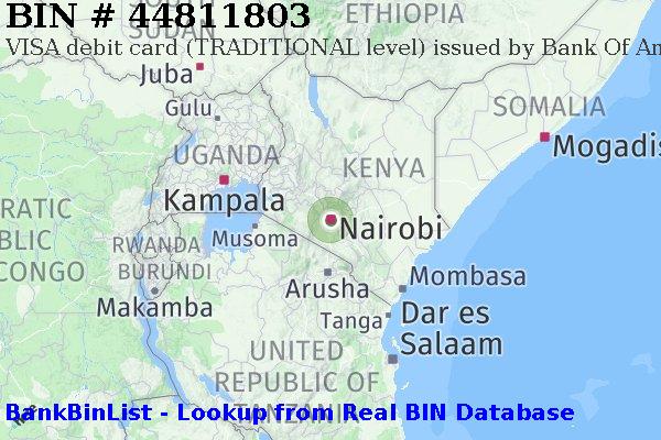 BIN 44811803 VISA debit Kenya KE