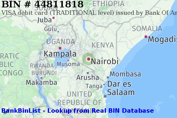 BIN 44811818 VISA debit Kenya KE