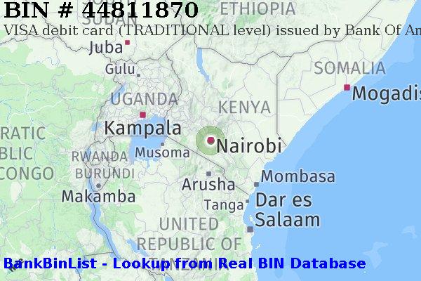 BIN 44811870 VISA debit Kenya KE