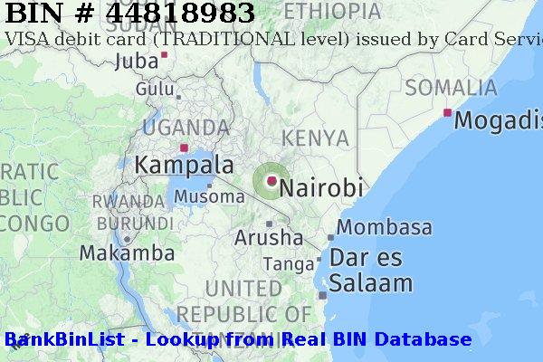 BIN 44818983 VISA debit Kenya KE