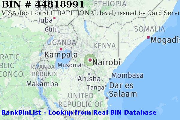 BIN 44818991 VISA debit Kenya KE