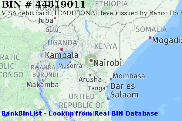 BIN 44819011 VISA debit Kenya KE