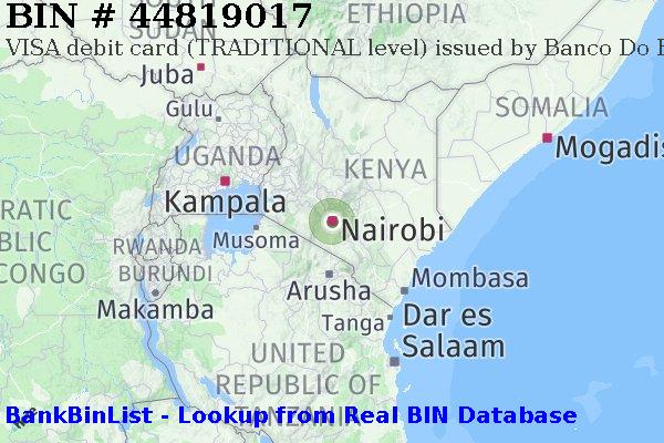 BIN 44819017 VISA debit Kenya KE