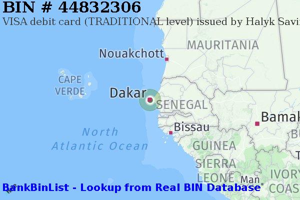 BIN 44832306 VISA debit Senegal SN