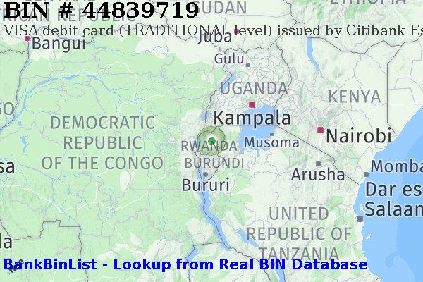 BIN 44839719 VISA debit Rwanda RW