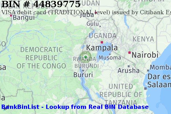 BIN 44839775 VISA debit Rwanda RW