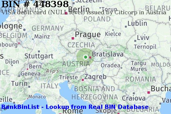 BIN 448398 VISA debit Austria AT