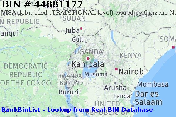 BIN 44881177 VISA debit Uganda UG