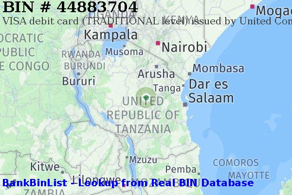 BIN 44883704 VISA debit Tanzania TZ