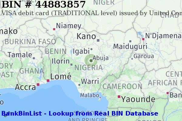 BIN 44883857 VISA debit Nigeria NG