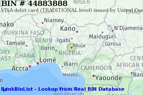 BIN 44883888 VISA debit Nigeria NG