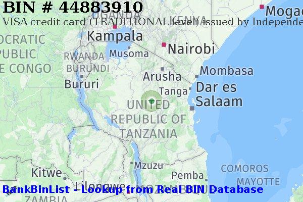 BIN 44883910 VISA credit Tanzania TZ