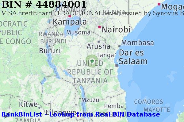 BIN 44884001 VISA credit Tanzania TZ