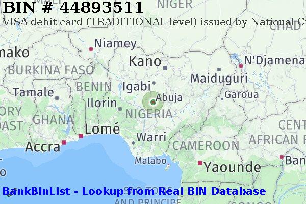BIN 44893511 VISA debit Nigeria NG
