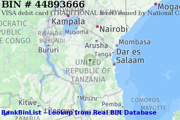 BIN 44893666 VISA debit Tanzania TZ