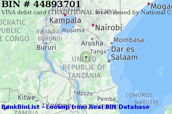 BIN 44893701 VISA debit Tanzania TZ