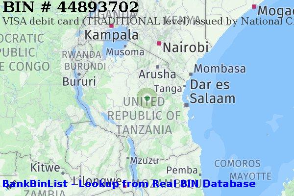 BIN 44893702 VISA debit Tanzania TZ