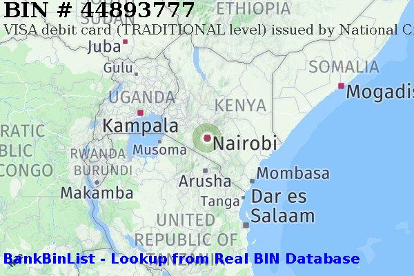 BIN 44893777 VISA debit Kenya KE