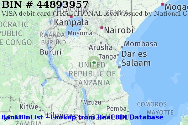 BIN 44893957 VISA debit Tanzania TZ