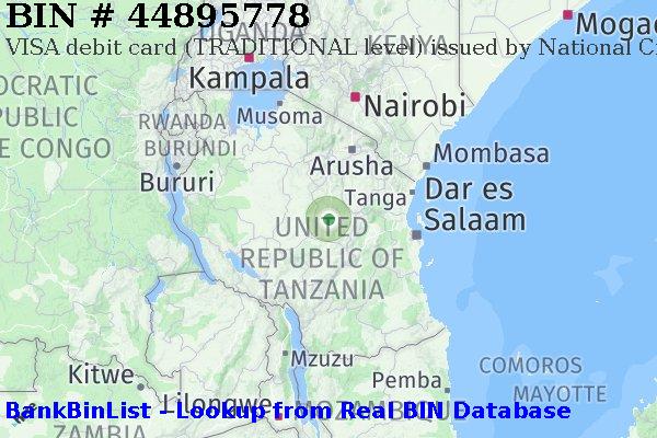 BIN 44895778 VISA debit Tanzania TZ