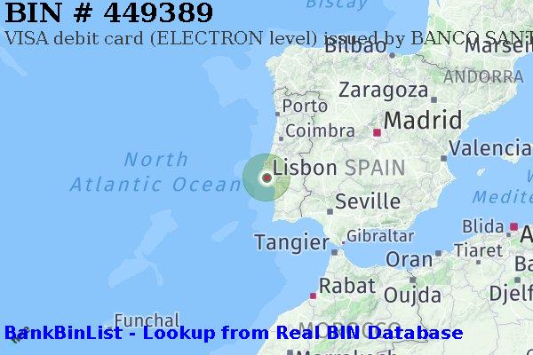 BIN 449389 VISA debit Portugal PT