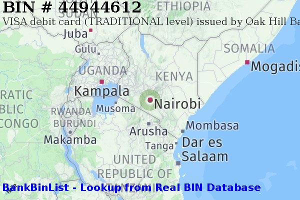BIN 44944612 VISA debit Kenya KE