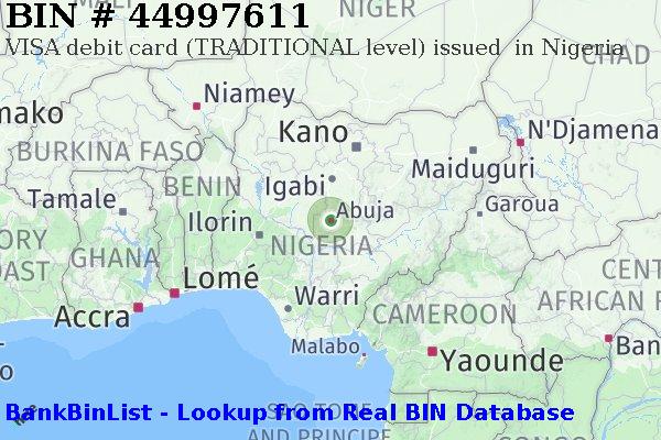 BIN 44997611 VISA debit Nigeria NG