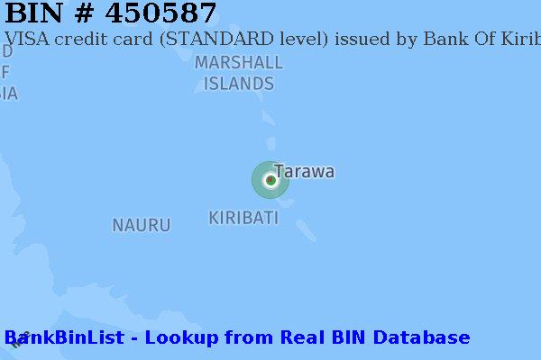 BIN 450587 VISA credit Kiribati KI