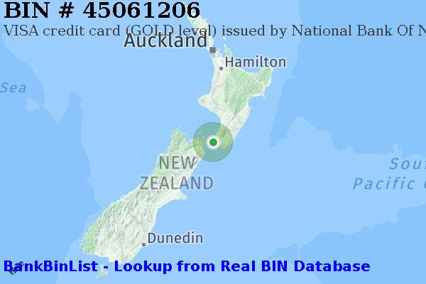 BIN 45061206 VISA credit New Zealand NZ