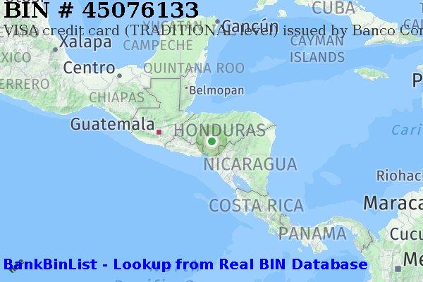 BIN 45076133 VISA credit Honduras HN