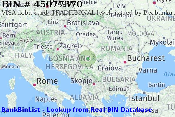 BIN 45077370 VISA debit Serbia RS