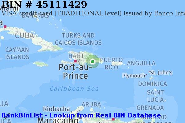 BIN 45111429 VISA credit Dominican Republic DO
