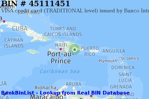 BIN 45111451 VISA credit Dominican Republic DO