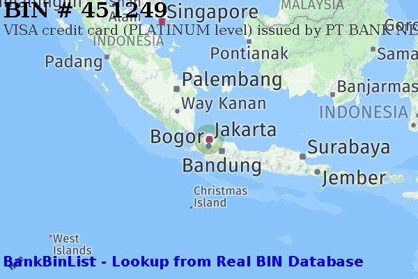 BIN 451249 VISA credit Indonesia ID