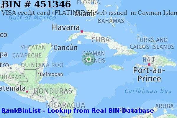 BIN 451346 VISA credit Cayman Islands KY